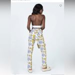 Princess Polly NWT  Tropical Dreams Straight Leg Denim Jeans Off White Size 4 Photo 3