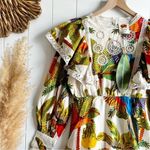 Farm Rio Dress  mini dress floral summer sundress event party vacation crochet Photo 1