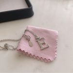 Sterling Silver “E” Initial Personalized Diamanté Necklace Photo 2