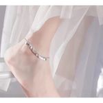 Sparkling Leaf Charm Anklet 925 Sterling Silver Adjustable Beach Boho Jewelry Photo 6