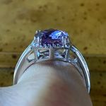 Natural Lavender Amethyst Sterling Silver Ring Size 9 Photo 1