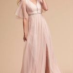 Adrianna Papell  By Anthropologie Rivoli Tulle Blush Rose Gown Sz 10 NWT Photo 8