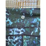 Lululemon  Run Leggings Womens Top Speed Crop Blue Green‎ Floral Backdrop Size 4 Photo 1