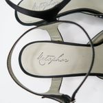 Metaphor Vintage Y2K Black Satin Rhinestone Heels Photo 8