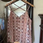 Women's Charming Charlie’s Spaghetti Strap Pink Snakeskin Print Top‎ Size Large Photo 2