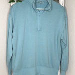 Three Dots Quarter Zip Pullover Top Long Sleeve Relaxed Fit Small Photo 0