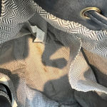 JustFab faux leather drawstring bag side tassel gold hardware spacious on the go Photo 12