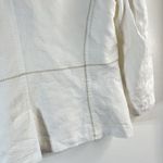 Style & Co. Lightweight Cream Jacket Blazer 100% Linen Sz 10 Lined Pockets Photo 5