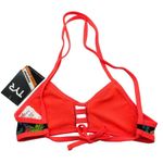 Tyr. Durafast One Pacific Tieback Bikini Swim Top Pineapple Print Black Orange XS Photo 3