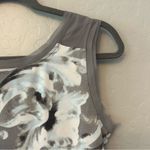 Simply Vera, Vera Wang Simply Vera Vera Wang gray and light blue floral sleeveless dress size small Photo 2