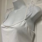 UNBRANDED White Ruffle Scoop Back One Piece Bridal Honeymoon Swimsuit Size M Photo 2