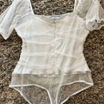 Blue Lace Body Suit Size L Photo 3