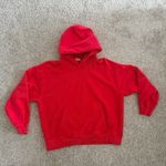 Madewell  midweight hoodie sweatshirt size L bright cherry Photo 3