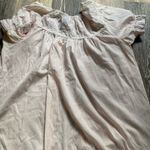 Vintage Lace Dainty Puff Sleeve Coquette Romantic Pink Chemise Nightgown Medium Photo 1