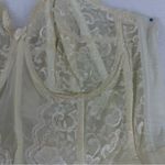 Goddess Strapless Longline Bra Bustier Corset Off White Lace Sz 44B Vtg 60s Photo 3