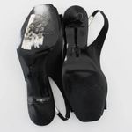 Nina Laraine Satin Slingback Peep Toe Heels with Bow Accent Photo 8