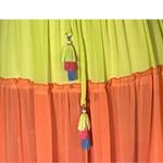 Bleu Rod Beattie Rainbow Sheer Ruffle tiers long flowing skirt. Size S Photo 5