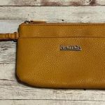 Nautica  Pebbled Leather Wristlet Zipper Mustard Photo 0
