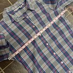 Pringle Long Sleeve Collared Midi Dress Button Up Shirtdress Plaid US 8 Blue Photo 10