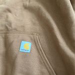 Carhartt  Loose Fit Hoodie logo graphic sleeve tan brown xs Photo 1