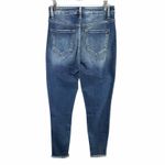 KanCan Kurvy Ultra High Ankle Jean Womens 28 Blue Split Frayed Hem Distressed Photo 5