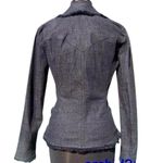Cache Black Denim Top Jacket Eyelash Trim Stretch Front Button New $168 NWT Photo 8