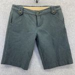 Buffalo David Bitton  Women's Bermuda Shorts Wool Blend Solid Green Size 28 Leash Photo 0
