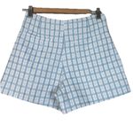 Altar'd State NWT Tanya High Waisted Tweed Blue White Plaid Shorts Small Preppy Photo 1