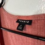 Torrid Pink Flowy Button Up Stretchy Baby Doll Tank Top Photo 1