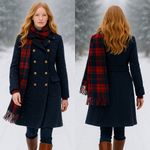 Ralph Lauren Lauren Lambswool Military Sweater Coat Navy Double Breasted L F265 Photo 8