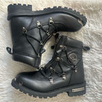 Milwaukee Leather Women's Premium Black Leather Twin Zipper Motorcycle Boots Size 7 Photo 14