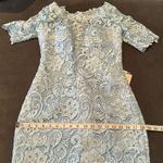 Women’s Blue Short Formal Party Dress Zip Up Back Half Sleeve Size 4 NWT Photo 8