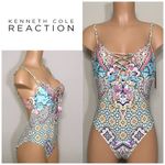 Kenneth Cole lace-up tile swimsuit. NWT Photo 1