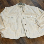 A New Day  Distressed cropped ShortSleeve White Denim Jacket Size XL NEW Photo 0