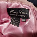 Vintage terry Lewis Pink Suede Leather Skirt Size 14P Photo 2