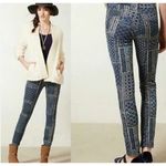 Pilcro and the Letterpress Anthropologie Blue Patterned Patchwork Corduroy Pants Photo 1