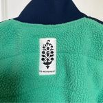 Free People FP Movement Fleecy Sherpa Scrunchy Pippa Jacket in Green & Navy Photo 5