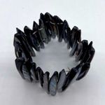 Mother of Pearl Stretch Bracelet Purple Photo 1