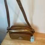 Kathy Van Zeeland  Patent Croc Embossed Convertible Organizer Purse Bronze New Photo 5