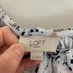 Loft ANN TAYLOR  Outlet Light Blue Navy Floral Ruffle Flounce Long Maxi Dress 2 Photo 3