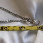 Vintage Patriotic USA Red White Blue Silver Tone Women’s Chain Necklace Sz 22 in Photo 6