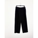 Babaton Aritzia  The Effortless Pleated Wide Leg Pants Size 12 Black Office Chic Photo 2