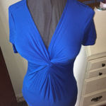 Escada twist front luxury knit vibrant blue blouse Size XS Photo 0