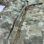 Old Navy  Women's XS Green Camo Canvas Collared Jacket Full Zip Cinch Waist Photo 6