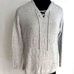 Oversize Knit Hooded Sweater Gray Size M Photo 0