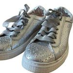 AGL Sade Spring Sneaker in Silver Leather Size 40.5/ US 10.5 Photo 0