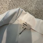 Entro White Leather High Waisted Ruffle Skirt Photo 2