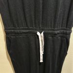 Monrow short sleeve drawstring waist jogger size small jumpsuit Black Photo 4