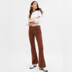 Gap 70s Flare High Rise Corduroy Size 25 Petite Sable Brown Hippie Photo 1