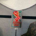 Johnny Was floral Embroidered Tunic Dress Roll-Tab Sleeve Bohemian Gray Small Photo 4